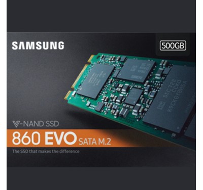 500GB SSD (เอสเอสดี) SAMSUNG 860 EVO SATA III M.2 2280 (MZ-N6E500BW) 5Y